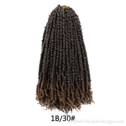 Passion Pre twisted Crochet Braids Spring Senegalese Twist Braids Fluffy Synthetic Fiber Hair Extension
